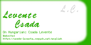 levente csada business card